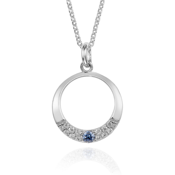 Anhänger mit 15 Zirkonia Silber 925/000 rhodiniert