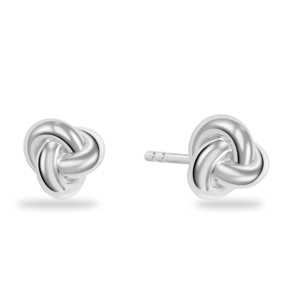 Ohrstecker Knoten 7,5mm Silber 925/000 rhodiniert