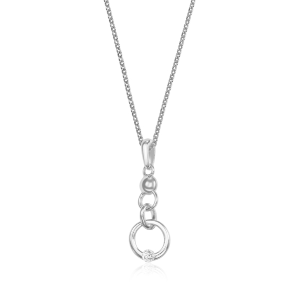 Anhänger Kreise mit Zirkonia Silber 925/000 rhodiniert