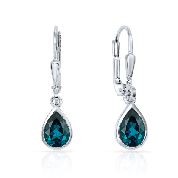 Ohrhänger London Blue Topas Silber 925/000 rhodiniert