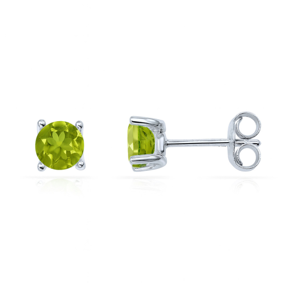 Ohrstecker Peridot 5 mm Silber 925/000 rhodiniert