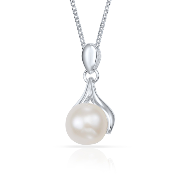 Anhänger mit Süßwasser-Zuchtperle 7,5mm Silber 925/000 rhodiniert