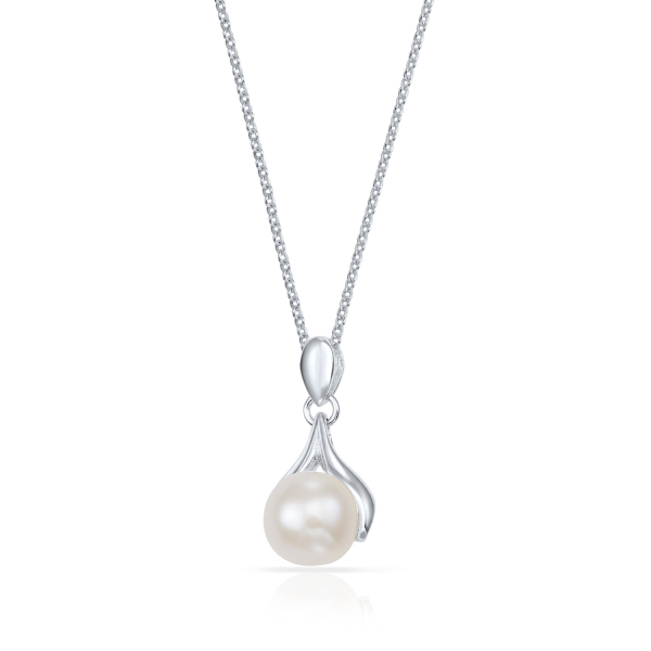 Anhänger mit Süßwasser-Zuchtperle 7,5mm Silber 925/000 rhodiniert
