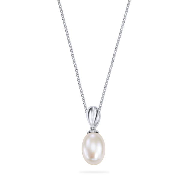 Anhänger mit Süßwasser-Zuchtperle 10mm Silber 925/000 rhodiniert