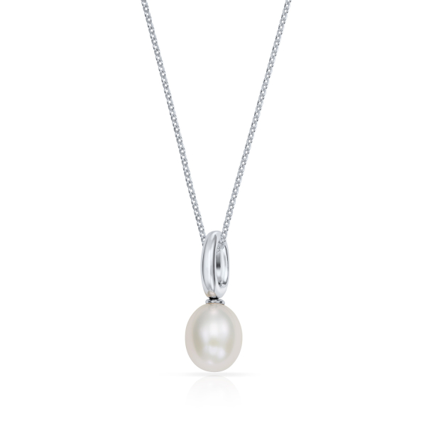 Anhänger mit Süßwasser-Zuchtperle 8,5mm Silber 925/000 rhodiniert