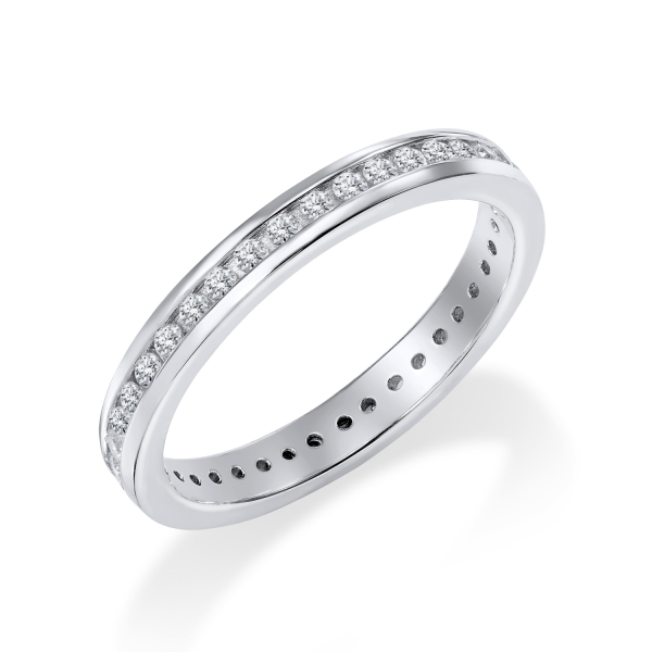 Ring Memoire Zirkonia Silber 925/000 rhodiniert