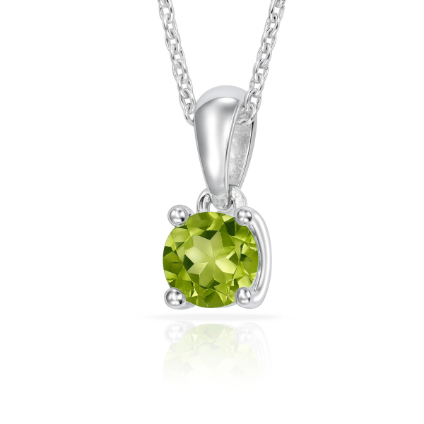 Anhänger Peridot 5 mm Silber 925/000 rhodiniert