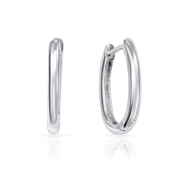 Klappcreolen oval 18mm Silber 925/000 rhodiniert