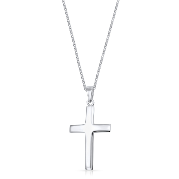 Anhänger Kreuz glanz 27mm Silber 925/000 rhodiniert