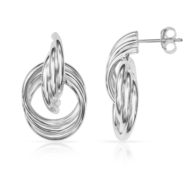 Ohrstecker Dreier-Reif Silber 925/000 rhodiniert