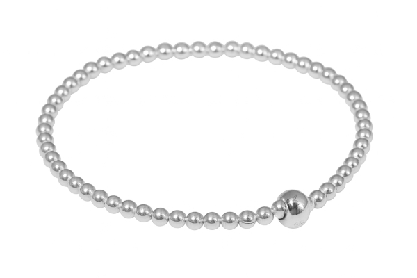 Kugelarmband Ø 3mm elastisch 16cm Silber 925/000