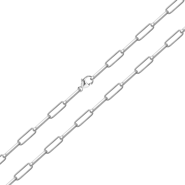 Paperclip Gliederkette 45cm lang Silber 925/000
