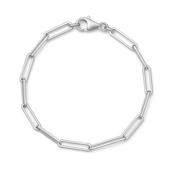 Paperclip Gliederarmband 19cm lang Silber 925/000