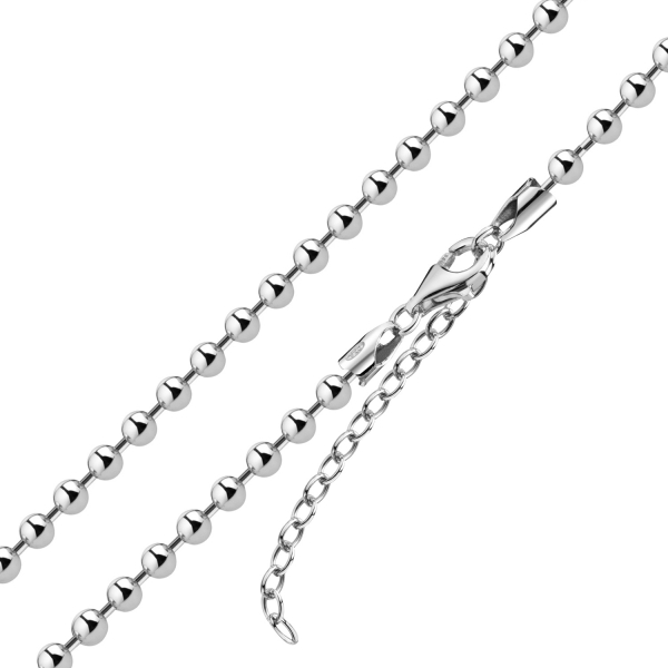 Kugelkette 4mm breit Silber 925/000