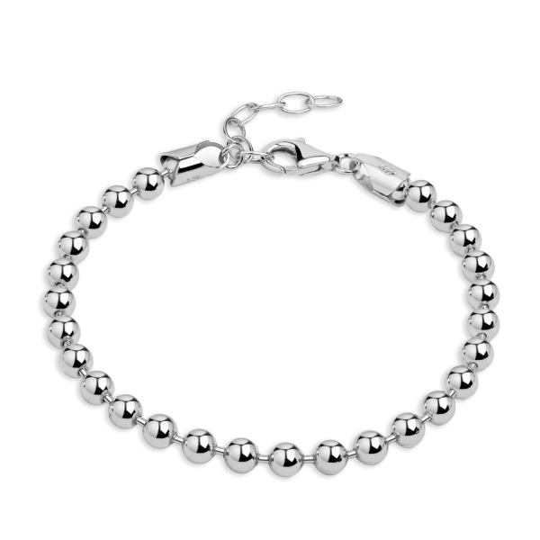 Kugelarmband 4mm breit Silber 925/000
