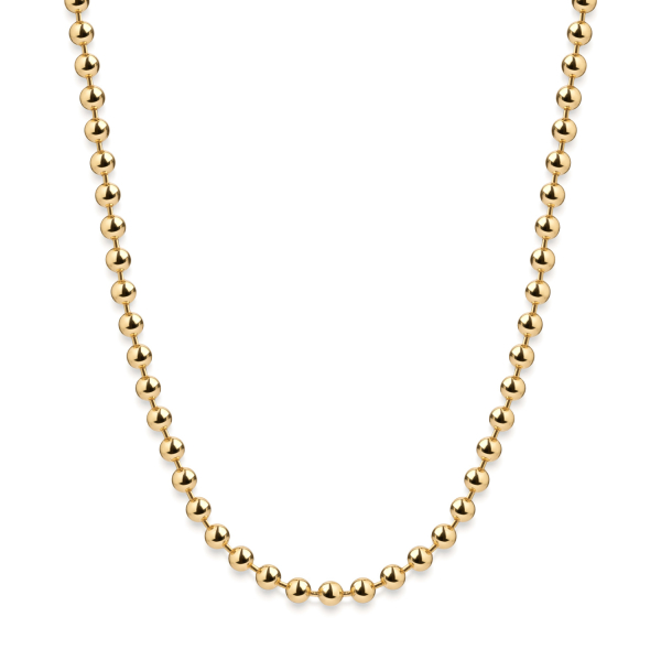 Preview: Kugelkette 4mm breit Silber 925/000 vergoldet