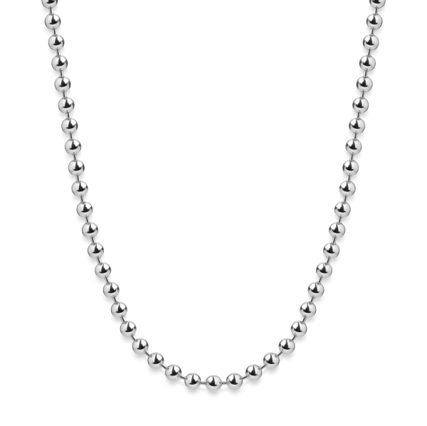 Preview: Kugelkette 3mm breit 40+5cm Silber 925/000