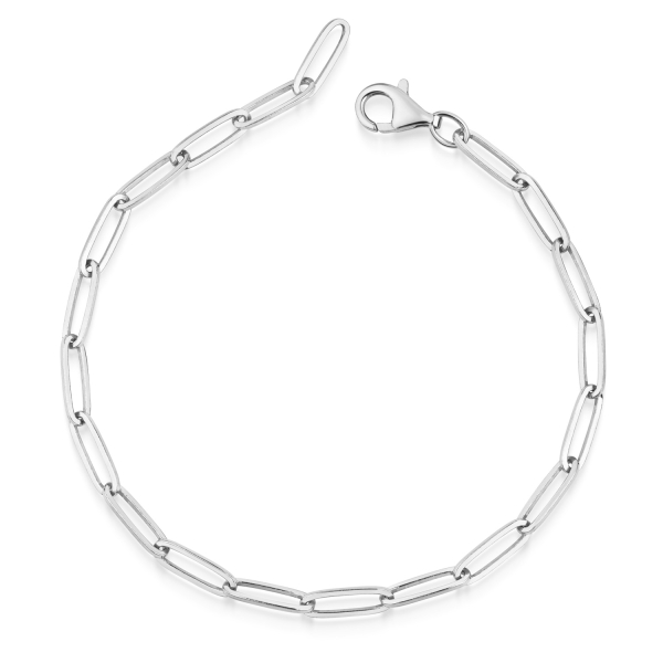 Charm-Armband Paperclip Silber 925/000