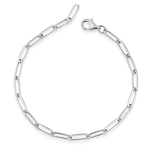 Charm-Armband Paperclip Silber 925/000 rhodiniert
