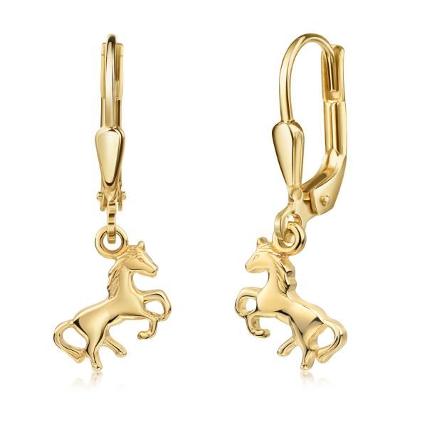 Ohrhänger Pferd Silber 925/000 vergoldet