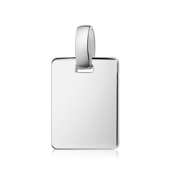 Gravurplatte Rechteck 13x10mm Silber 925/000 rhodiniert