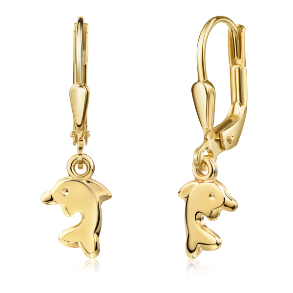 Ohrhänger Delphin Silber 925/000 vergoldet
