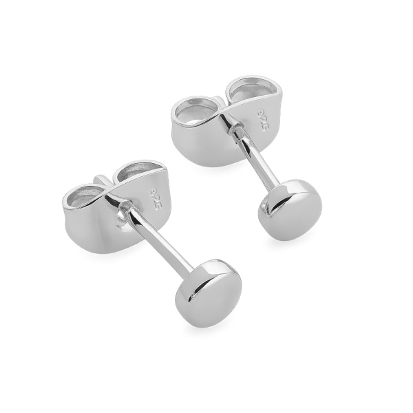 Ohrstecker rund 4mm Silber 925/000