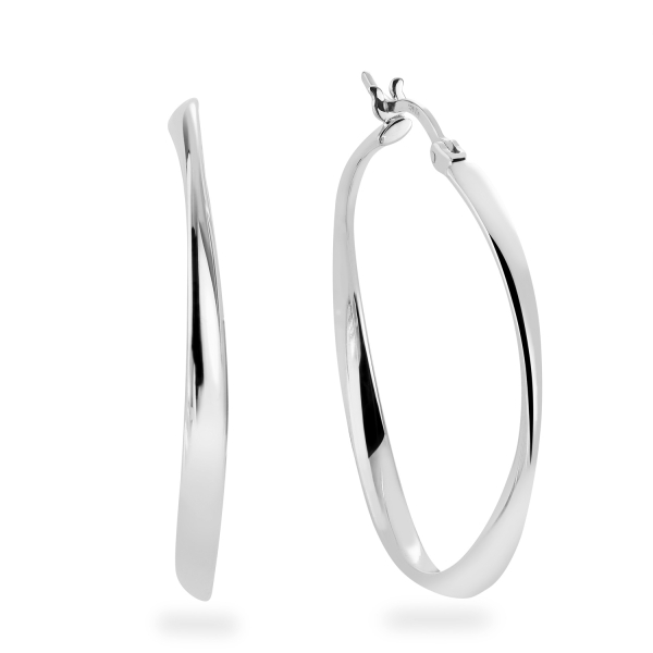 Creolen gedreht Ø 35mm Silber 925/000 rhodiniert