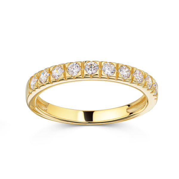 Preview: Ring 10 Zirkonia Silber 925/000 vergoldet