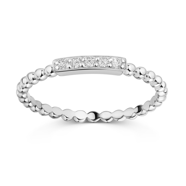 Preview: Ring 5 Zirkonia Silber 925/000 rhodiniert