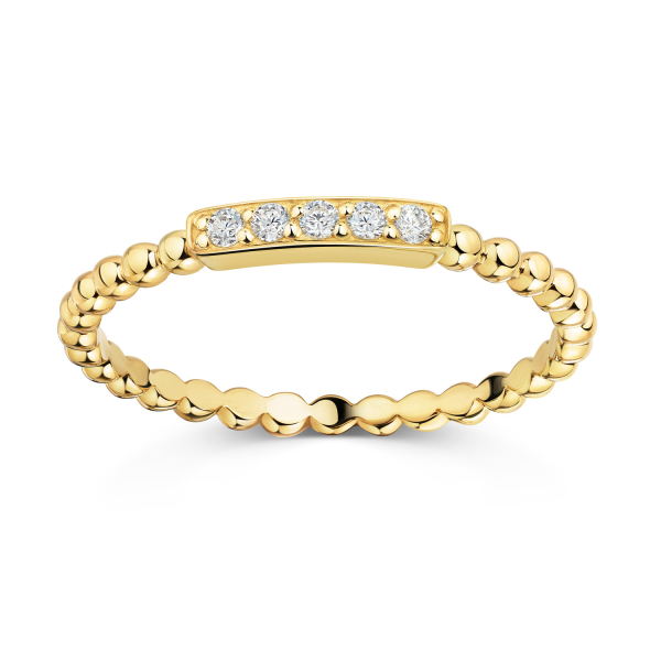 Preview: Ring 5 Zirkonia Silber 925/000 vergoldet