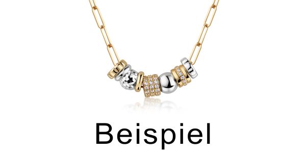 Preview: Charm Divider Hammerschlag Ø 8mm Silber 925/000