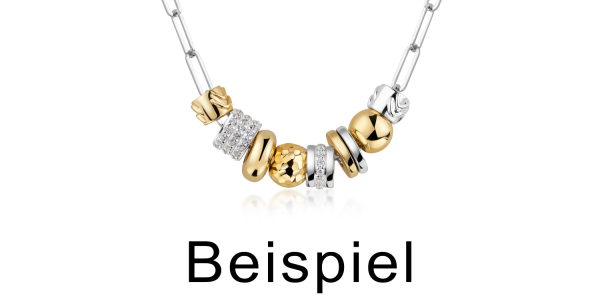 Charm Divider Ø 9,5mm Silber 925/000 vergoldet