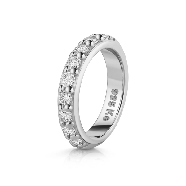 Charm Divider Zirkonia Ø 8mm Silber 925/000