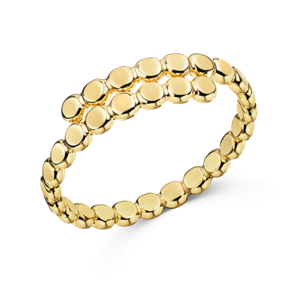 Kugel-Ring gewalzt Silber 925/000 vergoldet