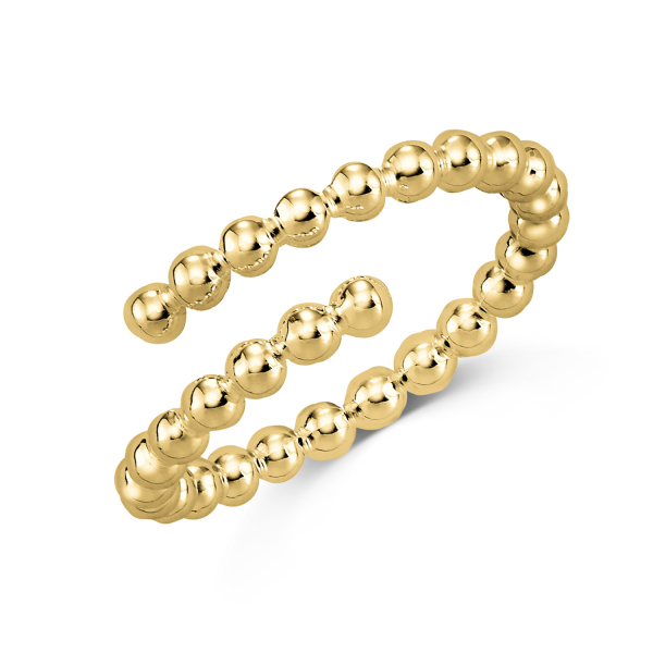 Kugel-Ring Silber 925/000 vergoldet