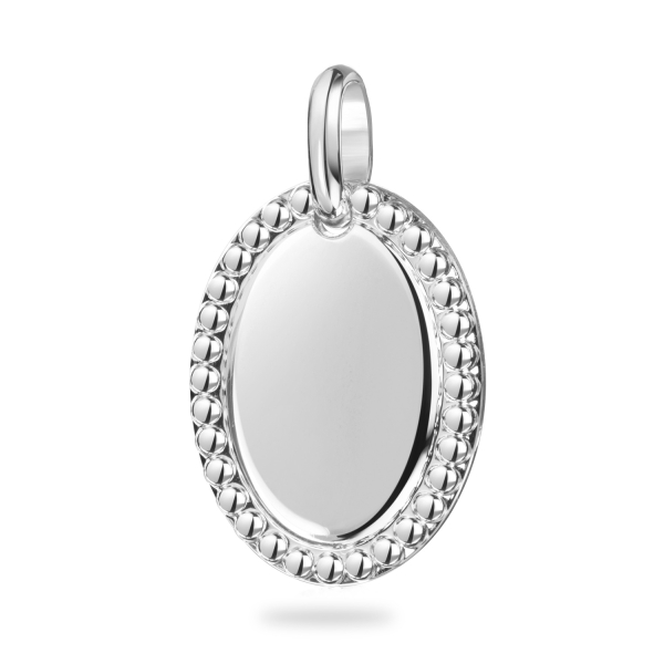 Anhänger Gravurplatte Oval Silber 925/000