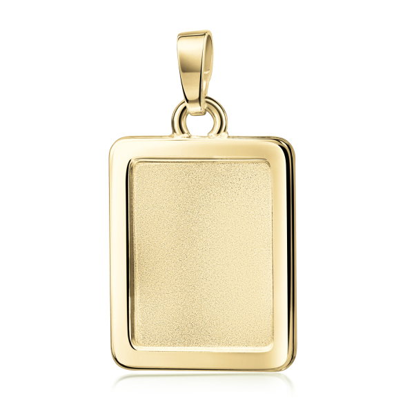Anhänger Gravurplatte 17x13mm Silber 925/000 vergoldet