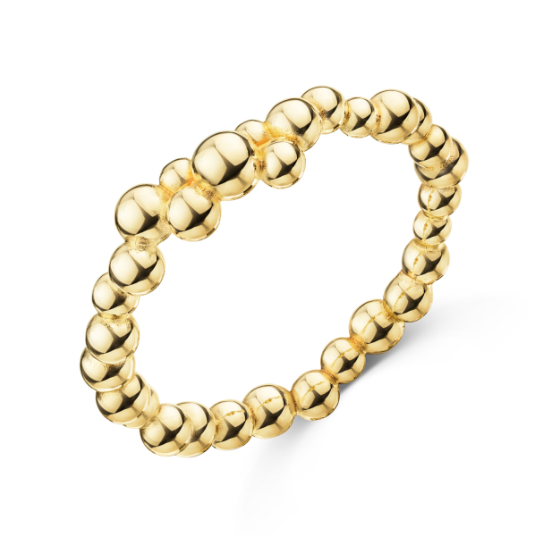 Kugel-Ring Silber 925/000 vergoldet