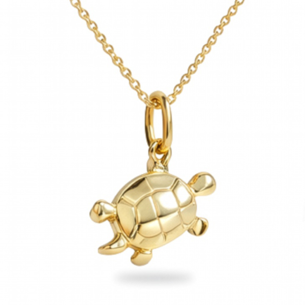 Anhänger Schildkröte 13mm Silber 925/000 vergoldet