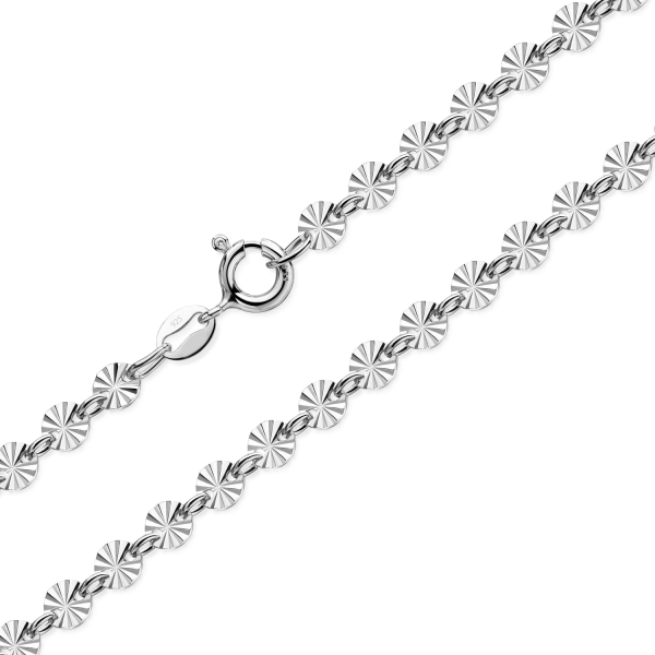 Plättchenarmband diamantiert 4,3mm breit Silber 925/000