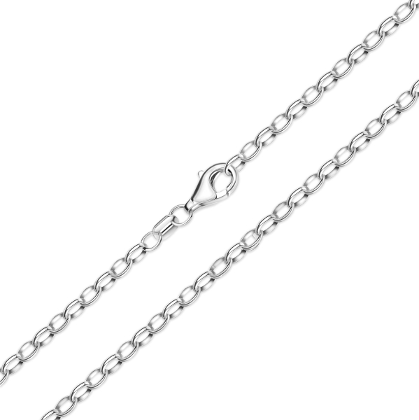 Preview: Charm-Erbsarmband oval 2.7mm breit 19cm Silber 925/000