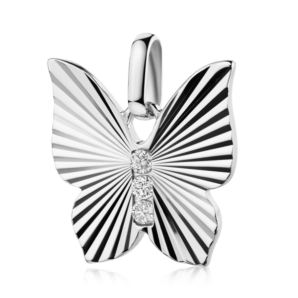 Anhänger Schmetterling 3 Zirkonia Silber 925/000 rhodiniert