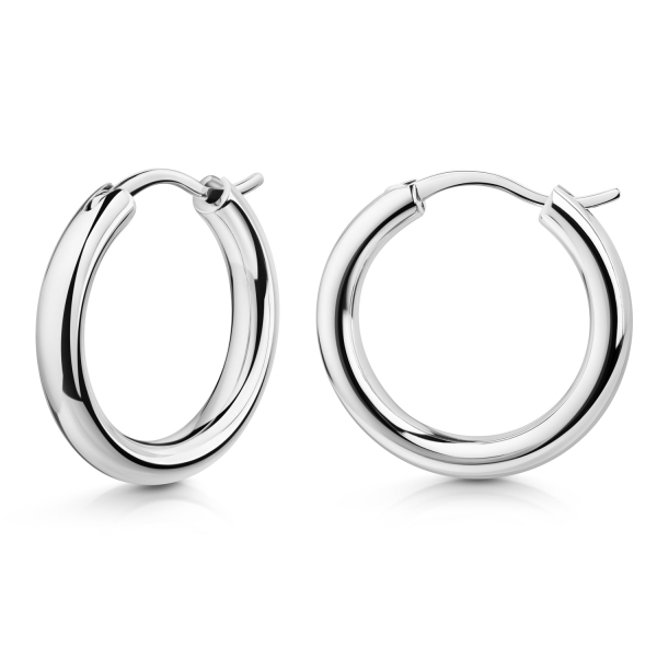 Creolen Ø 20mm Silber 925/000 rhodiniert