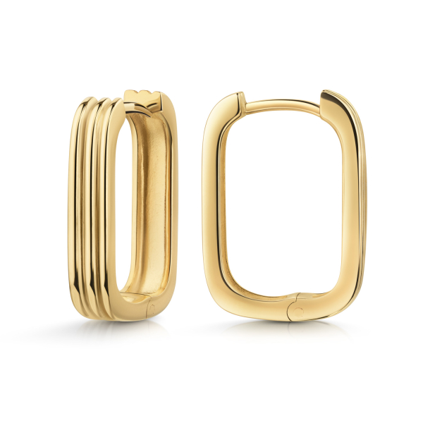 Klappcreolen 18 x 13mm Silber 925/000 vergoldet