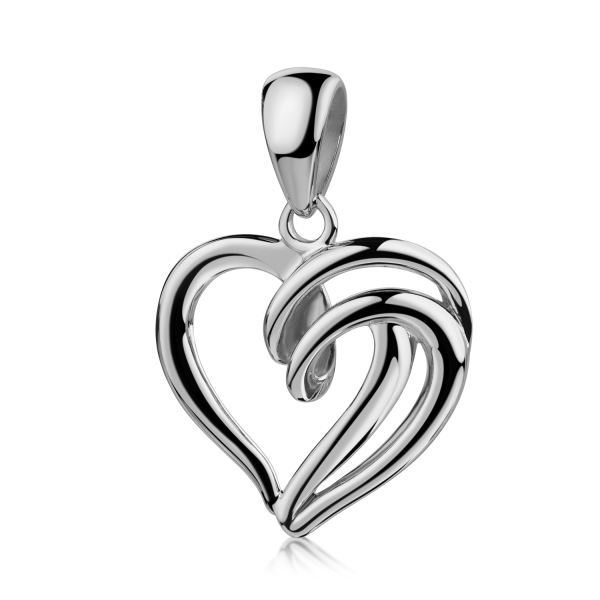 Anhänger Herz 12,5 x 12mm Silber 925/000 rhodiniert