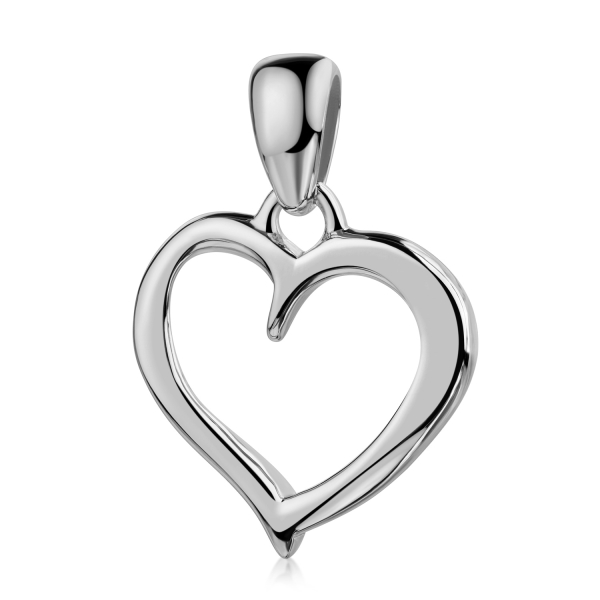 Anhänger Herz 12 x 12mm Silber 925/000 rhodiniert