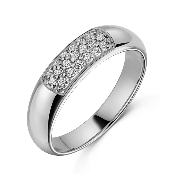 Ring 19 Zirkonia Silber 925/000 rhodiniert