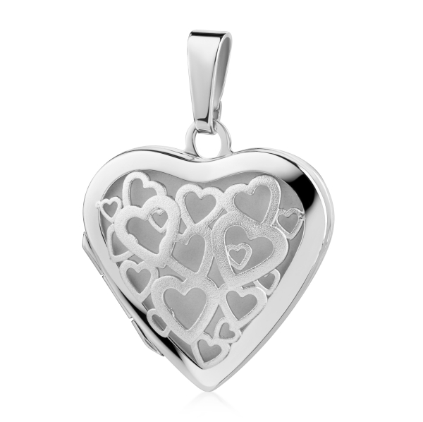 Medaillon Herz mit Herzen Silber 925/000