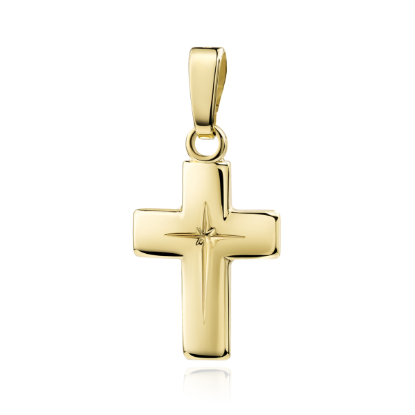 Anhänger Kreuz diamantiert Silber 925/000 vergoldet
